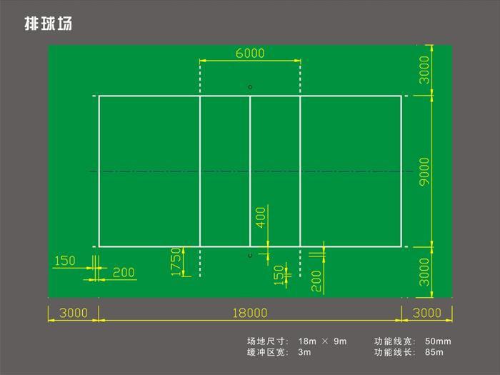 气排球场地标准尺寸